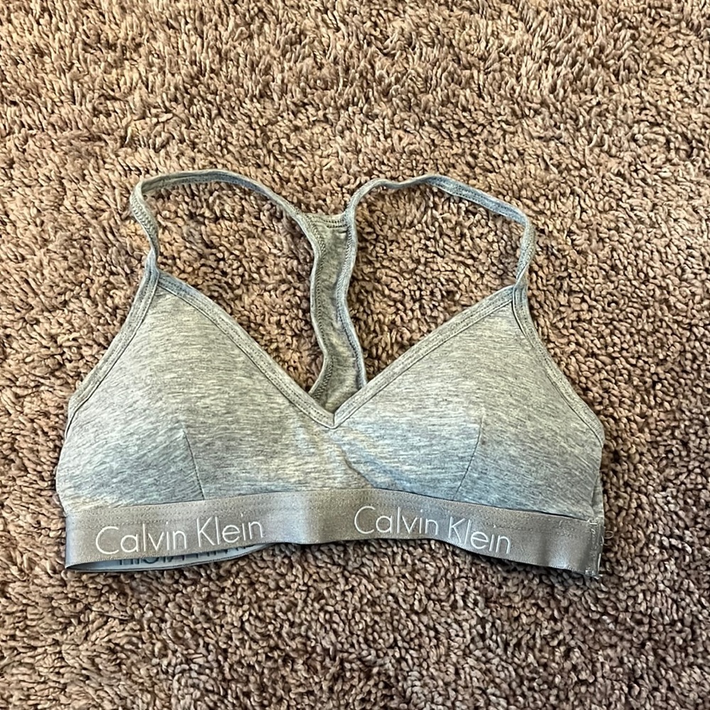 Calvin Klein light grey bralette size S